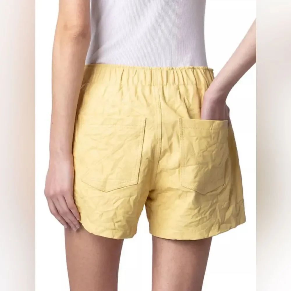 ZADIG & VOLTAIRE Pax crinkled leather shorts NWT. 38 - Picture 4 of 10